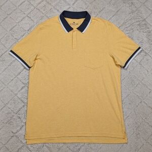 The Normal Brand Shirt Mens L Yellow Navy Tip Polo Active Puremeso Jersey Preppy